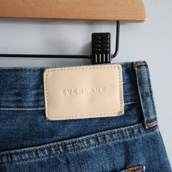Everlane Women's Sz 27R The Summer Distressed High Rise Medium Wash Denim Jeans - Picture 7 of 11